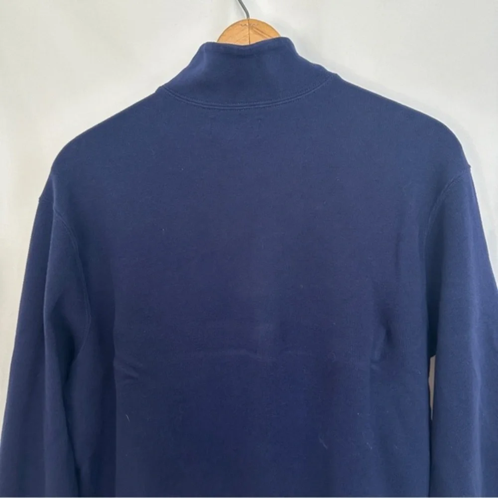 Polo Ralph Lauren Sweater‎ Mens XL Quarter Zip Pullover Blue Cotton Pony